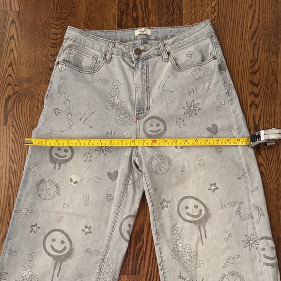 Easel Wide Leg Jeans Happy And You Know It Size Medium - Picture 9 of 9